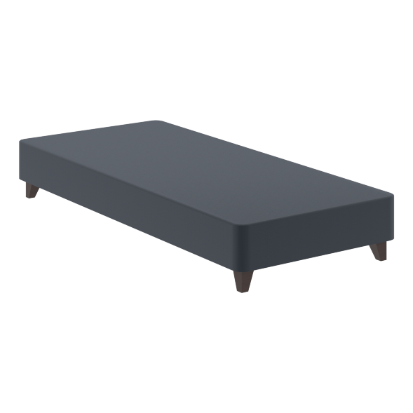 Кровать Бокс спринг с темными опорами BSD 920 серый 2000х900х200 MUAR в Нижнем Новгороде 