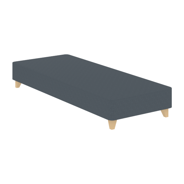 Кровать Бокс спринг со светлыми опорами BSL 820 серый 2000х800х200 MUAR в Нижнем Новгороде 