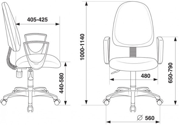 Кресло Бюрократ CH-1300N/искусственная кожа