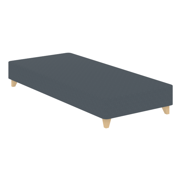 Кровать Бокс спринг со светлыми опорами BSL 920 серый 2000х900х200 MUAR в Нижнем Новгороде 