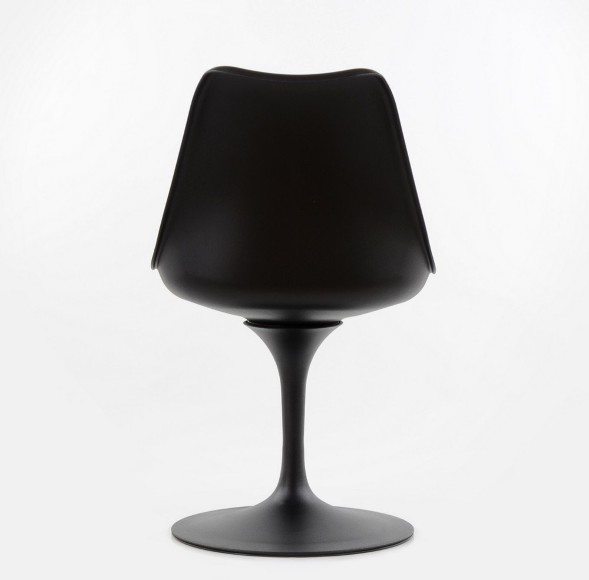 Стул Tulip style черный с красной подушкой