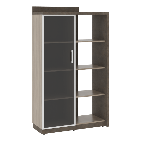 Шкаф СФ-534181 Бетон чикаго тем F187 ST9/Дрифтвуд H3090/Графит\Черный 1037х454,5х1770 WOOD&amp;amp;STONE