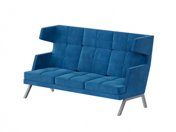 Алдо Диван трёхместный высокий с декором из пуговиц ALDB-03 2010*960*1180