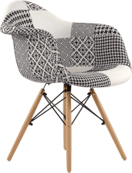 Стул-кресло DAW Patchwork Lounge черно-белый