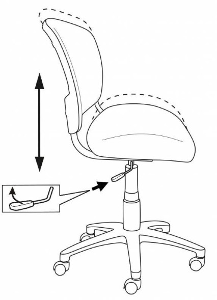 Кресло Бюрократ CH-296NX черный