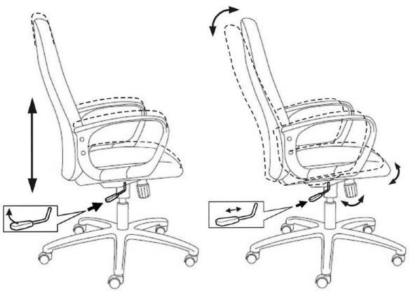 Кресло руководителя Бюрократ CH-808 AXSN иск.кожа