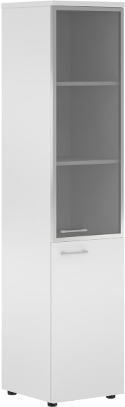 Шкаф колонка комбинированая (R) с топом XHC 42.7(R) Белый 432х432х1955 XTEN