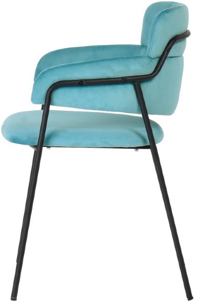 Стул Napoli светло-бирюзовый с черными ножками