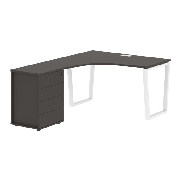 Стол эргономичный с тумбой EVCET 1318(L) 1360х1880х750 EDIS