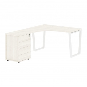 Стол эргономичный с тумбой EVCET 1318(L) 1360х1880х750 EDIS