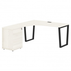 Стол эргономичный с тумбой EVCET 1518(L) 1560х1880х750 EDIS