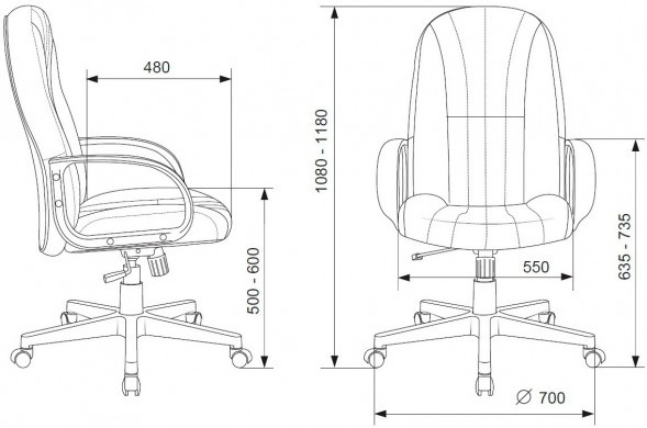 Кресло руководителя Бюрократ T-898 искусственная кожа