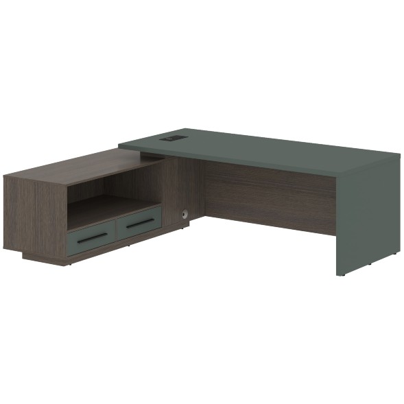 Стол руководителя с тумбой VCT 2319(L) 2300х1900х750 VELION